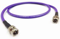 Custom Cable Connection 3 Foot HD-SDI 3G RG6 BNC to BNC Video Coaxial Cable (75 Ohm) Purple 4.5Ghz - Made in The USA - (108301-3PUR)