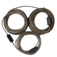 RELPER 80 Foot Premium Active USB 2.0 Extension Cable with Built-in Signal Booster Chipset Male to Female Connect Pc with Far Away Webcam (80ft with Booster Chipset)