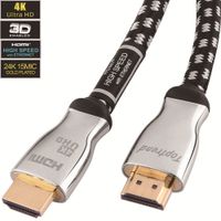 4K HDMI Cable 6ft -HDMI 2.0 Cord Supports 1080p, 3D, 2160p, 4K UHD, HDR, Ethernet and Audio Return -CL3 for in-Wall Installation -28AWG Braided for HDTV, Xbox, Blue-ray Player, PS3, PS4, PC