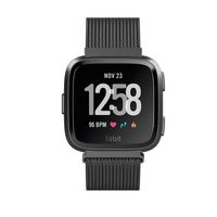 Yutior Metal Bands Compatible with Fitbit Versa 2 / Fitbit Versa Lite & SE/Fitbit Versa Smart Watch, Stainless Steel Metal Replacement Small Large for Women Men, Black, Champagne, Rose Gold, Silver