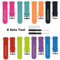 E ECSEM Compatible with Garmin Forerunner 920XT Bands, Replacement Soft Silicone Bands and Straps for Forerunner 920XT GPS Running Watch, with Free Installation Tools and Lugs Adapters (8Pack)