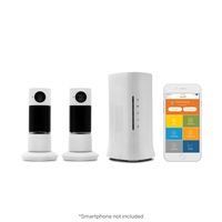 Home8 Video-Verified Monitoring Alarm System with Two (2) Twist HD Security Cameras for Home/Baby/Pet, Wireless Security System with Free Basic Service, featuring Amazon Alexa Integration
