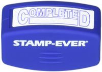 Stamp-Ever Pre-Inked Message Stamp, Completed, Stamp Impression Size: 9/16 x 1-11/16 Inches, Blue (5943)