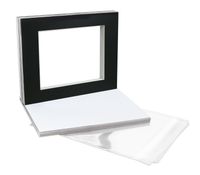 Golden State Art, Acid Free, Pack of 10 11x14 Black Picture Mats Mattes with White Core Bevel Cut for 8x10 Photo + Backing + Bags