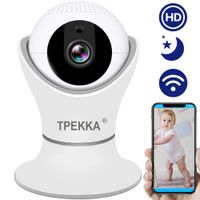TPEKKA Wireless IP Camera WiFi Camera FHD 1080P Indoor Cam with Two Way Audio Night Vision Motion Detection Pan/Tilt/Zoom 360° Panoramic View for Elder Pet Baby Monitor 2.4GHz Home Security