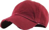 KBETHOS Vintage Washed Distressed Cotton Dad Hat Baseball Cap Adjustable Polo Trucker Unisex Style Headwear (Vintage) Maroon Adjustable