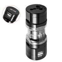 JMFONE International Travel Adapter 2 USB Universal Power Adapter with Electrical Plug Perfect for European US, EU, UK, AU 160 Countries