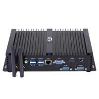 Fanless Industrial PC, Mini PC,Intel Core I7 4500U,(Black),[Partaker I3],[Dual Band WiFi/1HDMI/1VGA/4USB3.0/3USB2.0/1LAN/2COM],(16G RAM/128G SSD/1TB HDD)