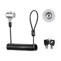 SUHOO Laptop Cable Lock, 2 Keys Stainless Steel iPad Locking Kit with 6.0FT Security Self Coiling Cable, Anti Theft Combination Lock for Laptop, Tablet, Smart Phone and Other Devices