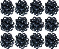 The Gift Wrap Company  Decorative Confetti Gift Bows, Large, Black, pack of 12