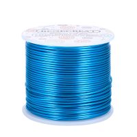 BENECREAT 15 Gauge 220FT Aluminum Wire Anodized Jewelry Craft Making Beading Floral Colored Aluminum Craft Wire - DeepSkyBlue
