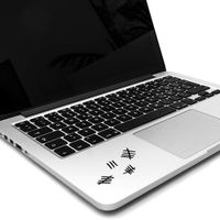Doctor Who Silence Tally Mark laptop keyboard die-cut vinyl decal sticker (Black, 2.7 inch long)