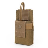 DETECH Adjustable Tactical MOLLE Interphone Pouch Short Radio Holder Tactical Radio Holster Hunting Intercom Bag