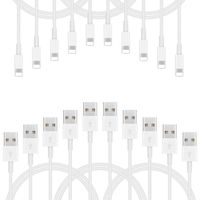 Charging Cables, LoveniMen 3FT [1M] USB Cable, 10 Pack Charger Cords Data Lines Compatible with Phone XR XS MAX X 8 8plus 7 Plus 6s 6 5-3.3FT 10Pcs