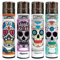 Bundle - 4 Items - Clipper Lighter Sugar Skulls "Mexican Skulls" Collection by Clipper