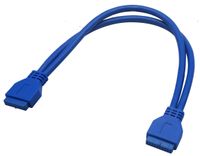 AAOTOKK USB 3.0 Motherboard Header Cable Hi-Speed 20 Pin Female to Female Motherboard Header Adapter Extender Cable (30cm/12inch-F/F)