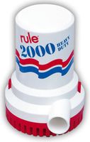 Rule 10-6UL Marine Bilge Pump, 2000 Gallon Per Hour, Non-Automatic, 12 Volt DC, UL Listed with 6 Foot Wire Leads