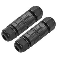 ATPWONZ 3 Pole Wire Connector IP68 Weatherproof Junction Box External Sleeve Coupler Cable Range 0.2-0.39 Inch (5-10 mm) Pack of 2