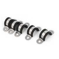 uxcell 18mm U Clips EPDM Rubber Lined Mounting Brackets Clamps 5pcs for Pipe Tube Cable