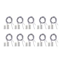 BNYZWOT RC-33 NC Recessed Wired Security Window Door Contact Sensor Alarm Magnetic Reed Switch White 10 Pair