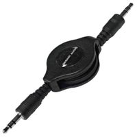 Seismic Audio Retractable 1/8" (3.55 mm) Stereo Male Patch Cable-3 Feet (SA-iERet3