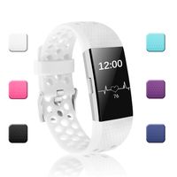 POY Replacement Bands Compatible for Fitbit Charge 2, Adjustable Breathable Wristbands with Air Holes Straps