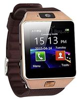 Smart Watch DZ09 Bluetooth with Sim Card Support Call and Camera for Android and iOS (Gold)