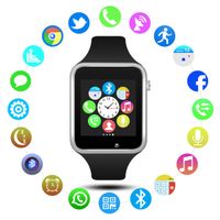 Padgene Bluetooth Smart Watch GSM Phone Watch with Camera for Samsung Nexus HTC Sony and Other Android Smartphones (Black Silver)