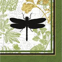 Garden Botanical Embossed Cocktail Napkin, Set of 20-5 x 1 x 5 Inches