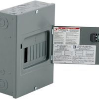 Square D QO612L100DS Load Center, Lug, 100A, 120/240Vac, 1Ph
