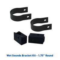 Wet Sounds Stealth Mounting Bracket Kit - Slider bracket and Round 1.75" Tube clamp