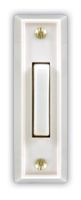 Heath Zenith SL-715-1-02 Wired Door Chime Push Button, White with White Lighted Center Bar