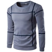 Men's Winter Clothes, Boomboom Fashion New Striped Long Sleeve Men Sweatshirt Coat (XXL, Gray)