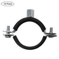 WYKA 10 Pack Heavy Duty Adjustable Pipe Bracket Clamp,Wall Ceiling Mount Pipe Support Pipe Straps (1"(25mm))