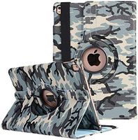 YiMiky iPad 10.2" 7th Gen Case, 360 Degree Rotating PU Leather Stand Folio Case PU Leather Book Flip Smart Protective Cover Slim Fit for 2019 New iPad 7 10.2 inch for Women Men Kids, Grey