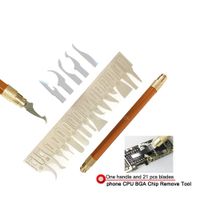 PHONEFIX 22 in 1 CPU NAND Flash Remove Graver Blade Glue Cleaning Knife for Mobile Phone Repair Hand Tool Set Motherboard Soldering Repair Tool