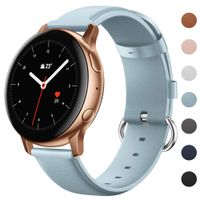 EZCO Leather Bands Compatible with Samsung Galaxy Watch Active 2 / Active/Gear Sport/Galaxy Watch 42mm, Soft Classic Genuine Leather Watch Strap Replacement Wristband Accessories Man Women