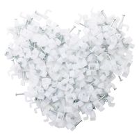 Ethernet Cable Clips Jadaol 200 Pieces for Cat 6 Flat Cables White - 7 mm