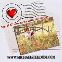 Michael Steddum Brittany and Quail Note Card Set