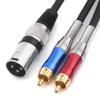 TISINO Dual RCA to XLR Male Y Splitter Patch Cable, Unbalanced 2 RCA/Phono Plug to 1 XLR Splitter Duplicator Lead Y-Cable Adapter -10feet/3m