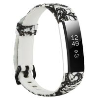 honecumi Replacement Floral Wrist Strap Compatible with Fitbit Alta/Alta HR Pattern Watch Bands for Men Women Adjustable Fitbit Alta HR Band with Metal Clasp