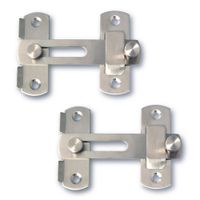 Alise 2 Pcs Stainless Steel Gate Latch Door Holder Flip Latch Pet Safety Door Lock,Brushed Nickel