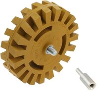 DocaDisc Decal Removal Eraser Wheel Tool Kit - 4 inch Rubber Power Drill Attachment For Removing Pinstripes, Stickers, Adhesive Vinyl Decals from Cars, Rvs, Boats and More