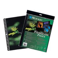 ProFolio by Itoya, Art ProFolio PolyGlass, 10-Pack Multi-Ring Binder Refill Pages - Landscape, 14 x 11 Inches