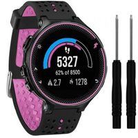 QGHXO Soft Silicone Replacement Watch Band for Garmin Forerunner 235/220/230/620/630/735 Smart Watch (No Tracker, Replacement Bands Only)