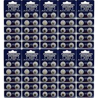 Powertron 100 AG3 Batteries / LR41 Alkaline Button Cells, 1.5V, 10 Pcs Card