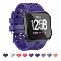T-BLUER Fitbit Versa Band TPU Fashionable Breathable Sports Strap Case Replacement Bands Bracelet for Fitbit Versa Smart Watch Fitness Wristband Accessories