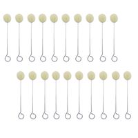 50 Packs Wool Daubers Ball Brush Leather Dye Tool Leather Dye Dauber Dyeing Applicator with Metal Handle for DIY Crafts Projects