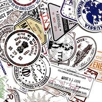 Waterproof Vinyl Stickers for Laptops Car Motorcycle Bicycle Luggage Decals Party Supplies Decor (Postmark)