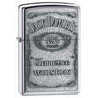 Jack Daniel'S High Polish Chrome Zippo Outdoor Indoor Windproof Lighter Free Custom Personalized Engraved Message Permanent Lifetime Engraving on Backside